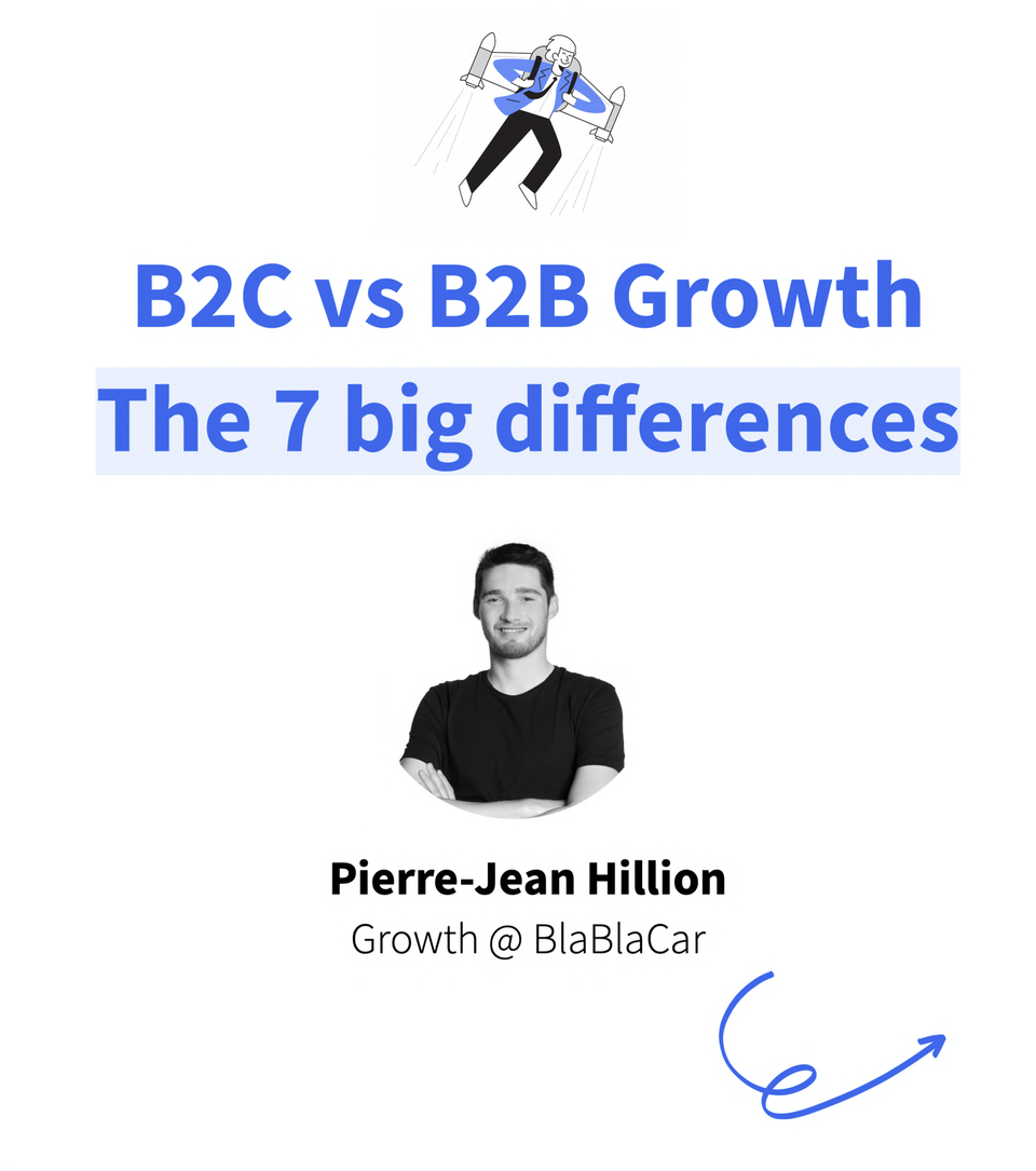 B2C vs B2B Growth 의 7가지 큰 차이점